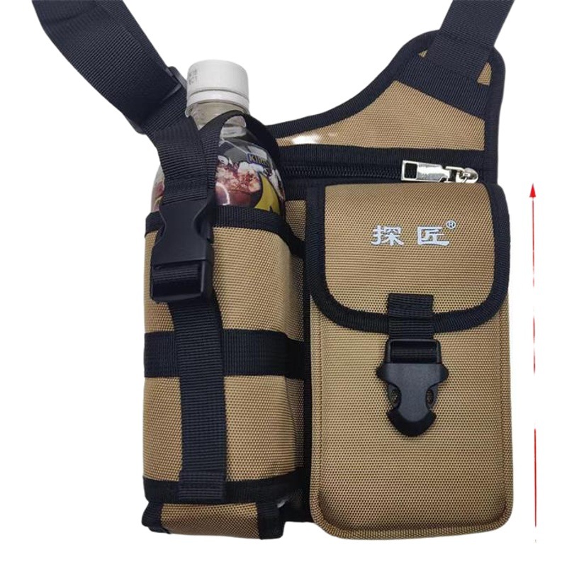 New shoulder crossbody small backpack leisure travel outdoor mobile phone bag wear-resistant Oxford cloth waterproof men's small bag