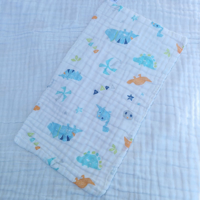 Children's Gauze Cotton Baby Towel & Cartoon Bib, Soft Face/Hand Wipe, Sizes 25×25–30×50 cm