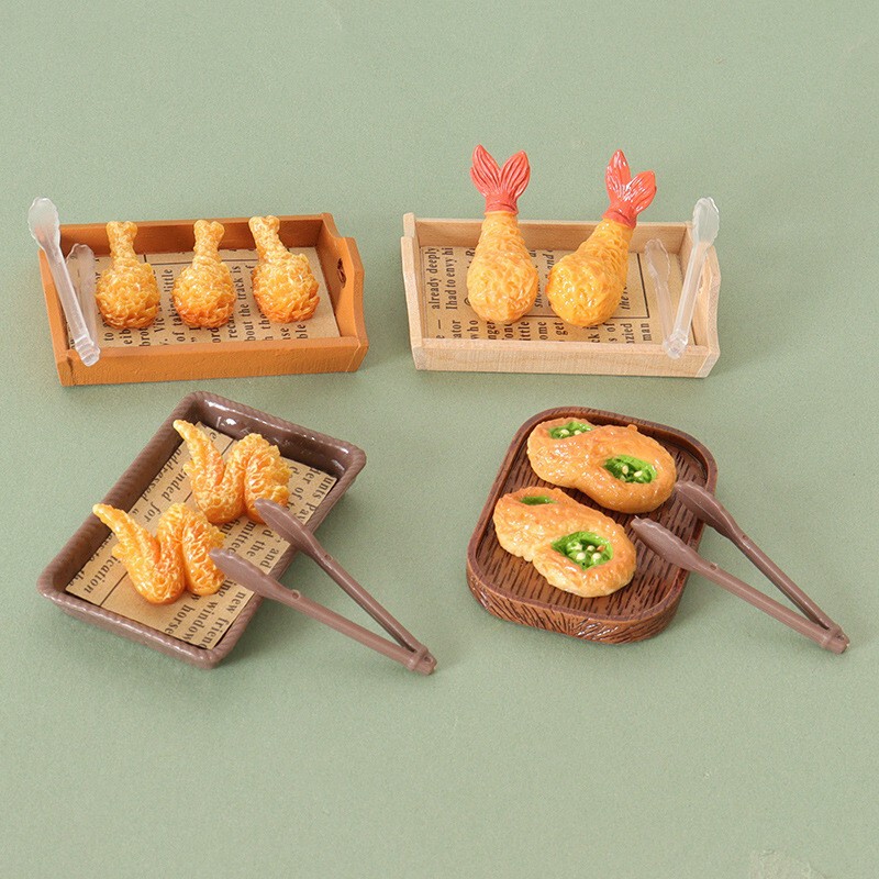 Dollhouse仿真娃娃屋配件微缩食玩托盘仿真ins迷你木托盘过家模型|undefined