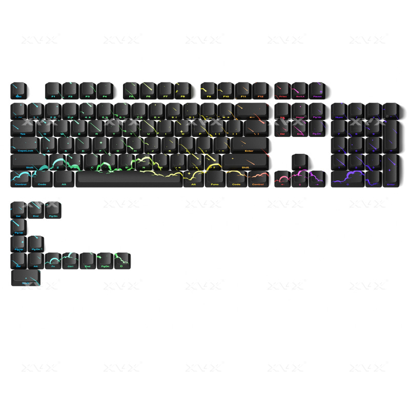 XVX 流星紋2.0キーキャップ IMD技術サイド刻印文字パターン透光カスタムメカニカルキーボードキャップ越境|undefined