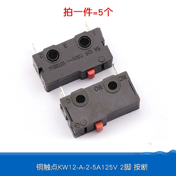 Copper contact KW12-A-2-125V 2 pins push-off (5 pieces)