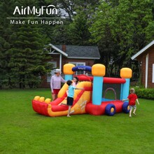 AMF新款汽车充气城堡牛津布耐用家庭跳床室内小型儿童乐园批发