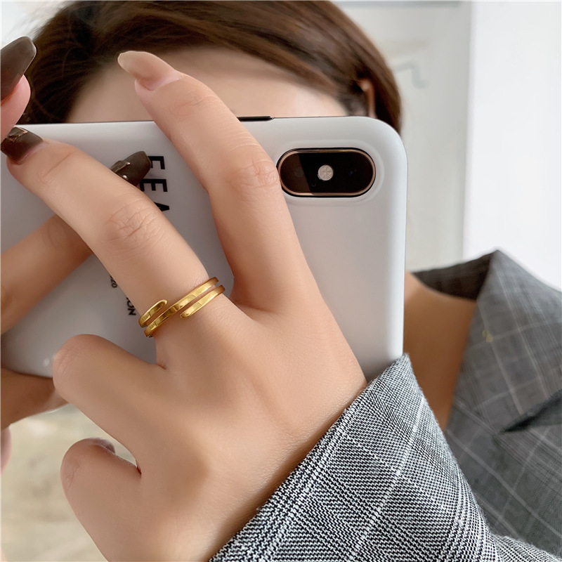 Retro Classic Style Streetwear Geometric Titanium Steel Plating Rings display picture 3