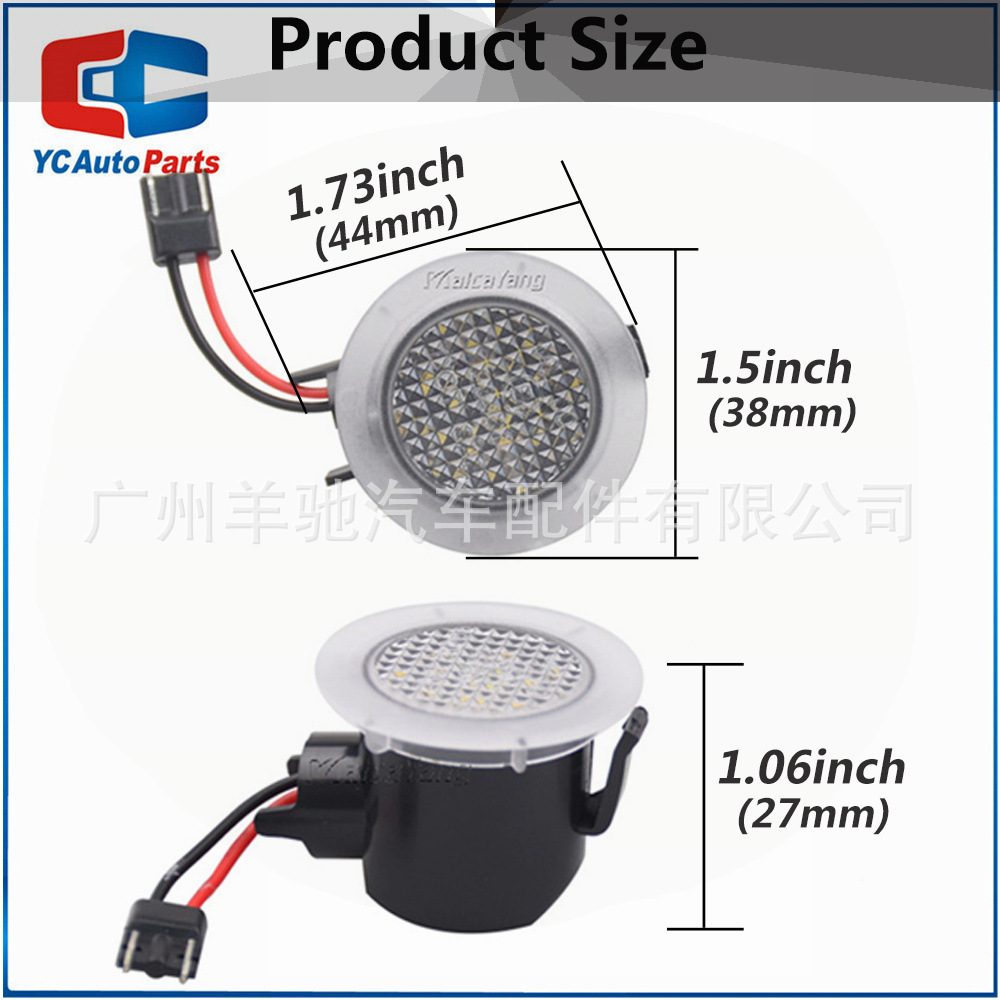 Adecuado para Volvo Volvo XC60 08-17 coche charco luz LED espejo retrovisor luz de suelo