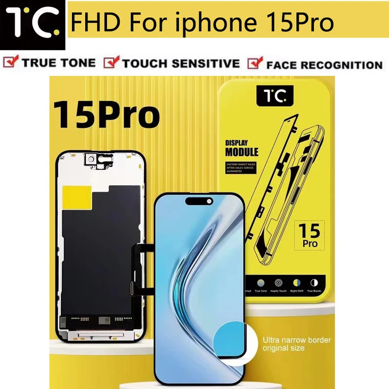 TC INCELL para iPhone 13 14 15 Pro Max LCD Asamblea de Pantalla de Teléfono Móvil
