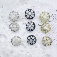 米字花半透滴胶金属纽扣扣子小香风西装外套百搭毛衣装饰扣高级感