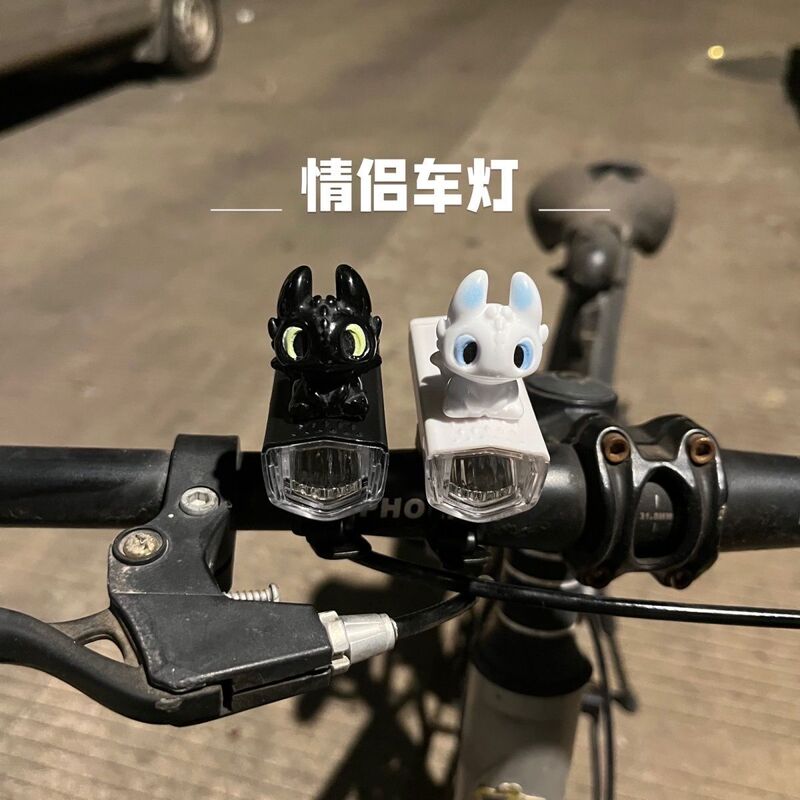 Bicycle Light Lighting Headlight Waterproof Cute Cartoon Scooter Night Riding Light Charging Bicycle Accessories