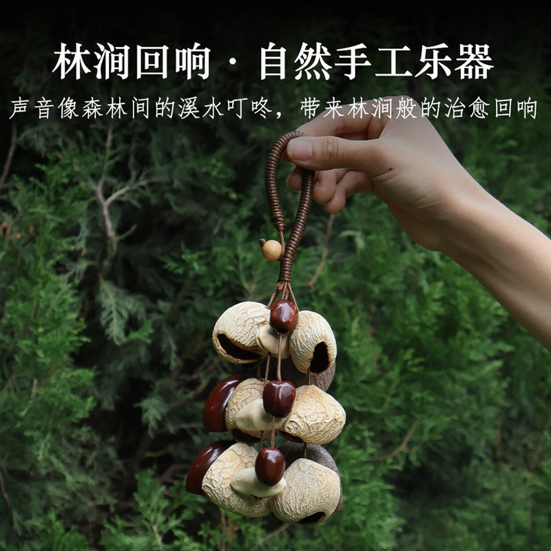 Natural fruit shell rattles, bag pendants, handmade wind chimes, healing travel cultural and creative souvenirs, gifts for friends, fruit shell ornaments Natural fruit shell rattles, bag pendants, handmade wind chimes, healing travel cultural and creative souvenirs, gifts for friends, fruit shell ornaments