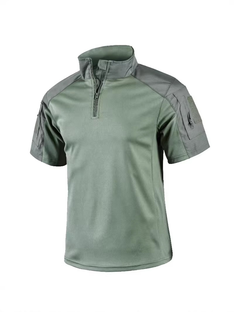 Playera Táctica de Secado Rápido para Hombre de Poliéster para Acampamiento