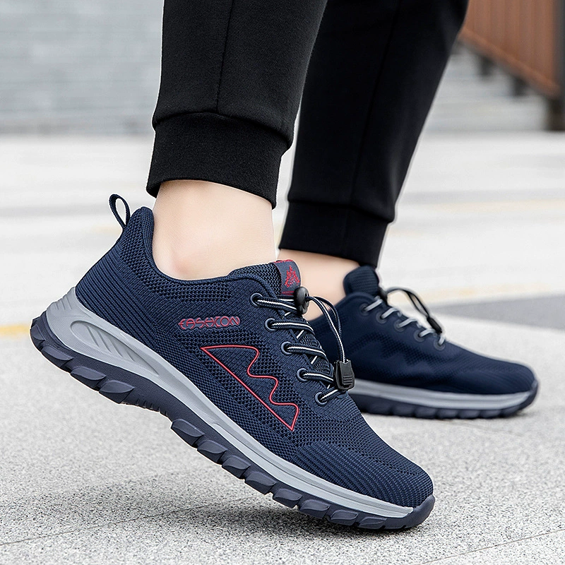 Factory Outlet Прогулочная обувь Весенне-осенняя повседневная обувь для пожилых людей Папа Нескользящая прогулочная обувь на мягкой подошве для пожилых людей Женская дорожная обувь