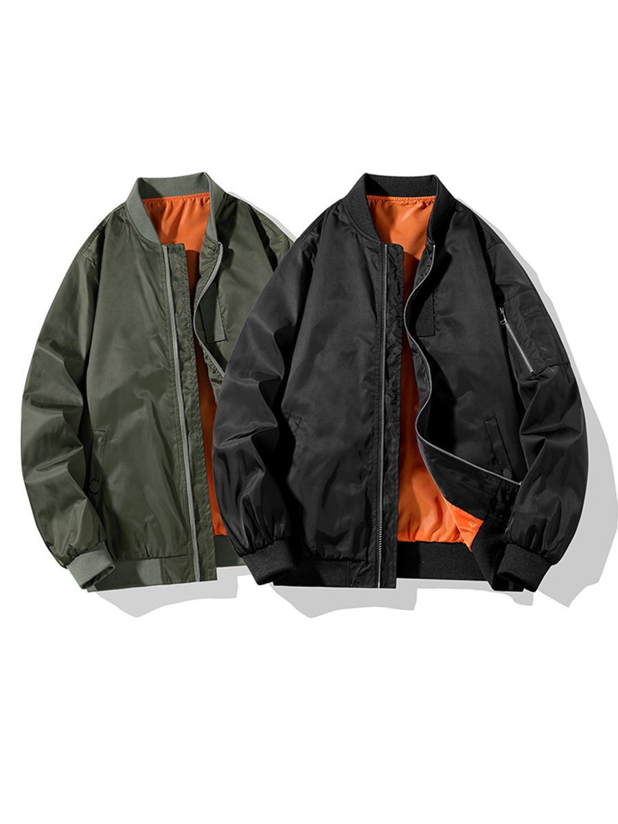 2025년 신모델 출시 봄 가을 남성용 다재다능 스포츠 캐주얼 스탠드업 칼라 재킷 파일럿 재킷 남성용 루즈 야구 유니폼