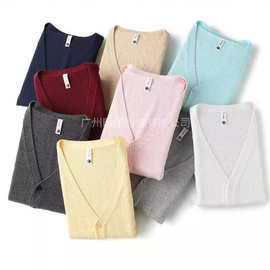 秋冬针织开衫V领Jk毛衣学院风日系校园百搭学生宽松甜美外套校供