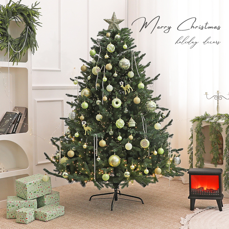 Nuevo árbol automático de simulación de cifrado de árbol de Navidad con lámparas plegables Daxing paquete de árbol de Navidad al aire libre decoración al por mayor