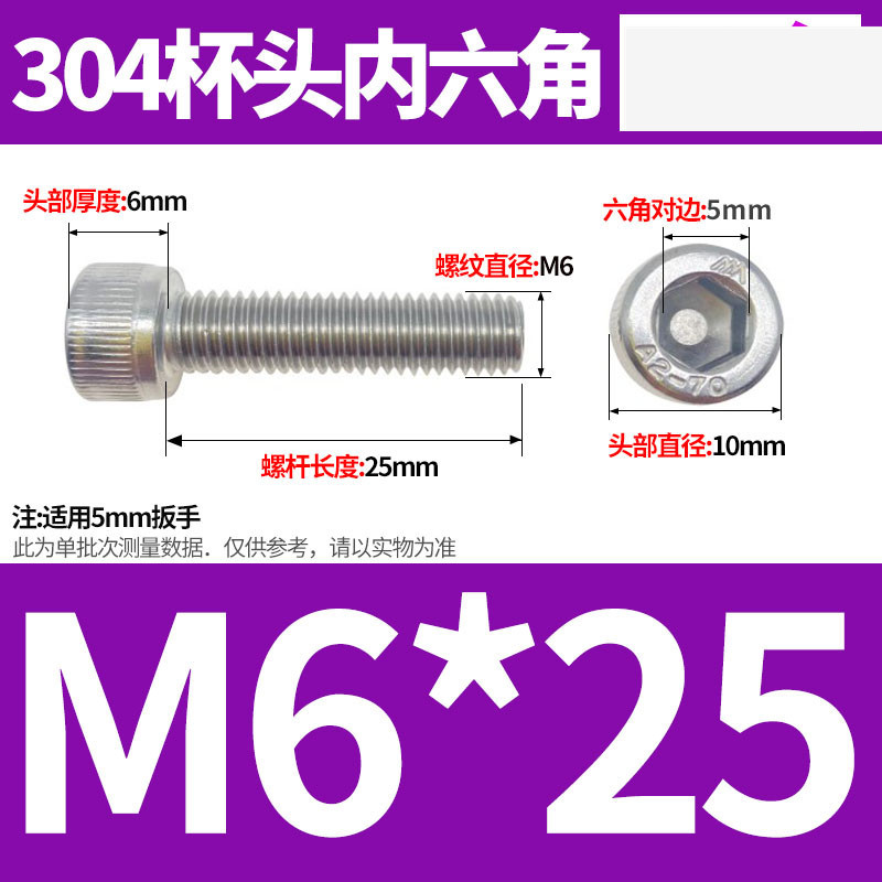 304ステンレス鋼六角穴付きネジカップヘッドDIN912円筒頭精密M1.4M1.6M2M2.5M3M4M5