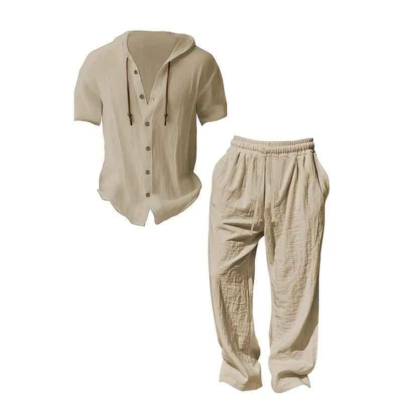 2026 Summer Cross-Border Amazon 3D Hooded Short-Sleeve T-Shirt and Pants Fashion Casual Sports Suit for Men