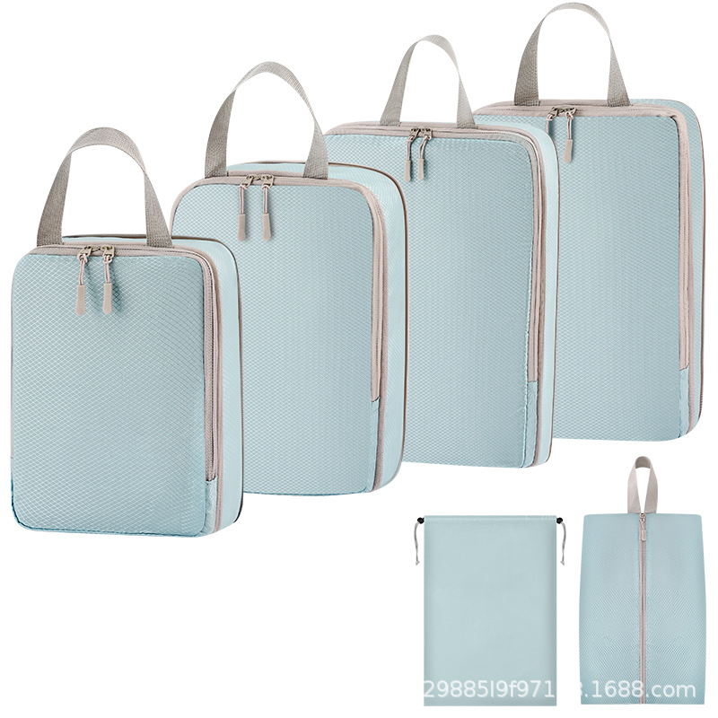 네 조각 가방 가방 가방 [여섯 조각 호수 블루]