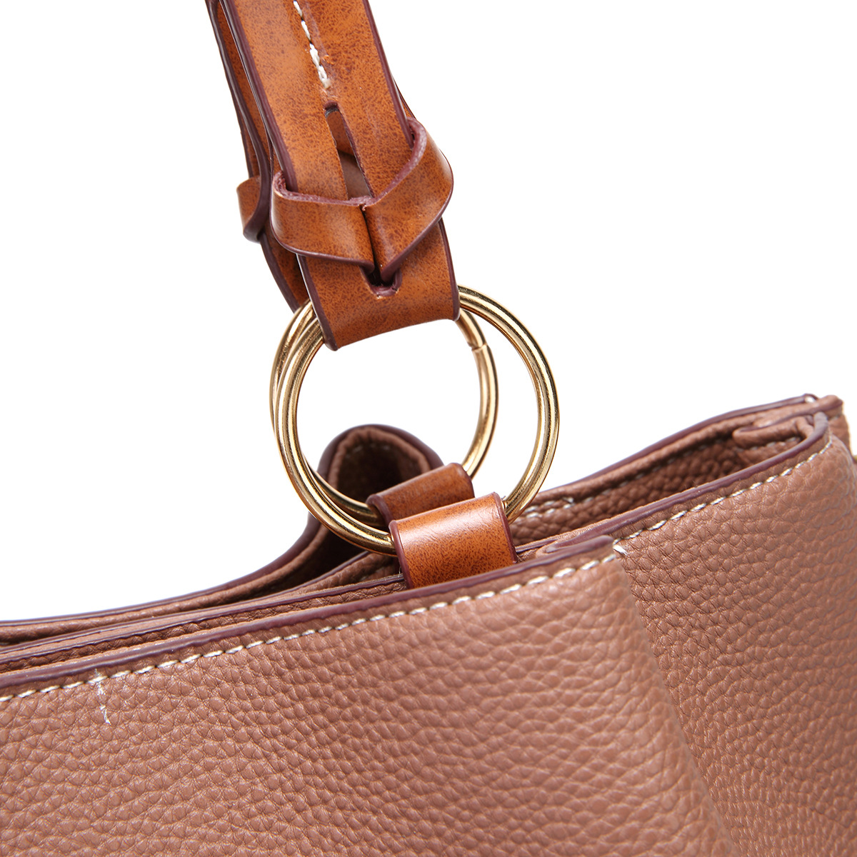 Retro Pebble Lychee Particle Texture Single Shoulder Mother-in-law Women's Bag Large Capacity_voghion.com