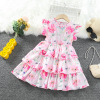 Summer dress, skirt, children's summer clothing, children's clothing, suitable for import, flowered