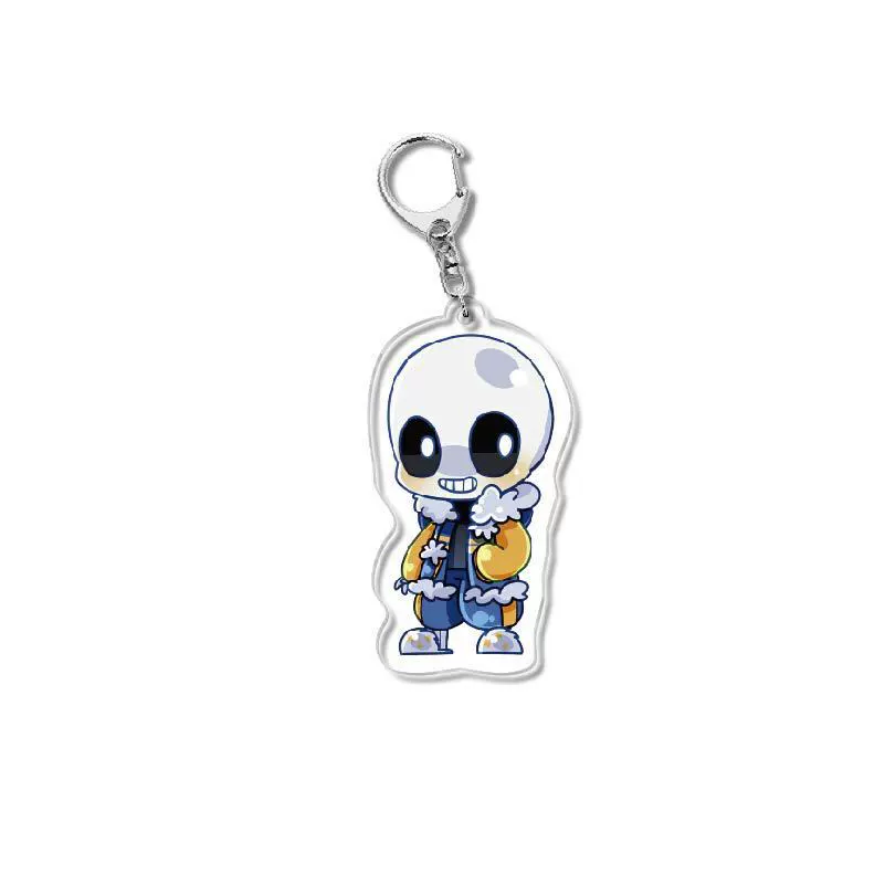 Ключодержащий брелок Undertale Frisk & Sans, акриловая подвеска около 5,5 см, кольцо из металла