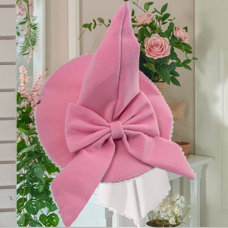 Halloween Witch Hat Cute Bow Witch Hat Wizard Hat Party Supplies Stage Decoration Props Halloween Witch Hat Cute Bow Witch Hat Wizard Hat Party Supplies Stage Decoration Props