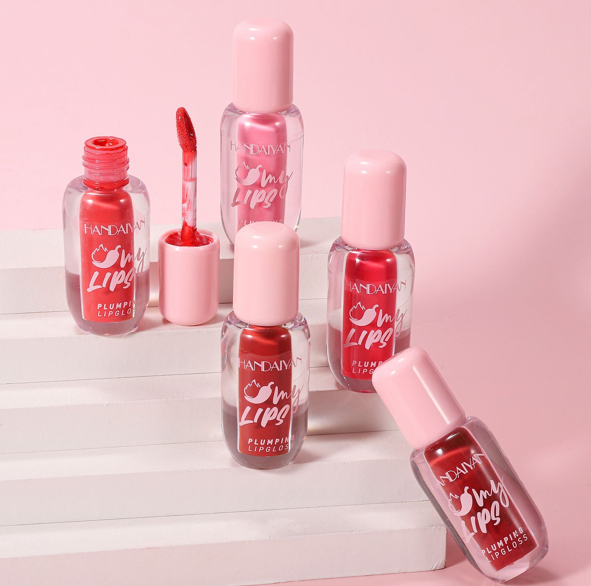 Cross-border Water Light Mirror Lip Gloss Lip Gloss, Pearlescent Lip Gloss Lipstick handaiyan Long-lasting Moisturizing and hydrating Lip Dye undefined