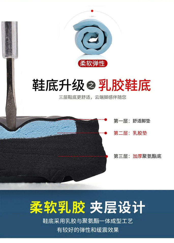 Dép sandal nam bít mũi da bò lớp đầu đế dày thoáng khí gót 3 cm — Màu nâu, Màu đen chi tiết 12