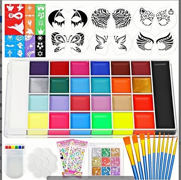 Transfronterizos nuevos 42 colores solubles en agua pintura corporal set de pintura infantil crema de pintura de la Copa del Mundo de fans de vacaciones