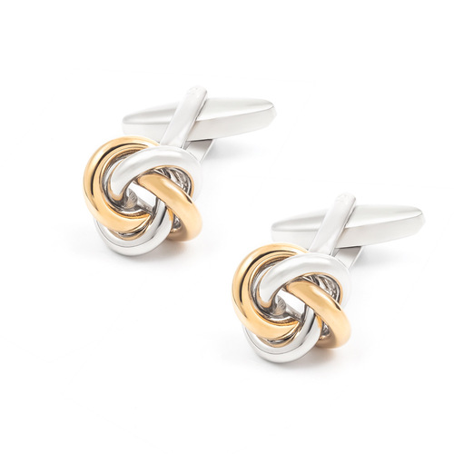 New high-end electroplated mixed-color braided copper metal cufflinks for export, French-style cufflinks for men, wholesale