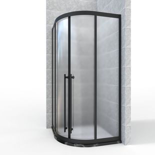 Wholesale Automotive-Grade Tempered Glass Double Pulley Aluminum Sealed Smooth Sliding Rail Curved Sliding Shower Enclosure by Country Garden