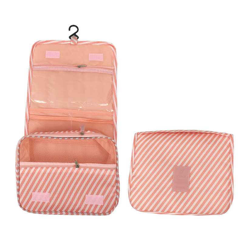 Bolsa de lavado transfronteriza bolsa de cosméticos de alto aspecto bolsa de almacenamiento de las mujeres portátil de gran capacidad de viaje bolsa de lavado de gancho de las mujeres