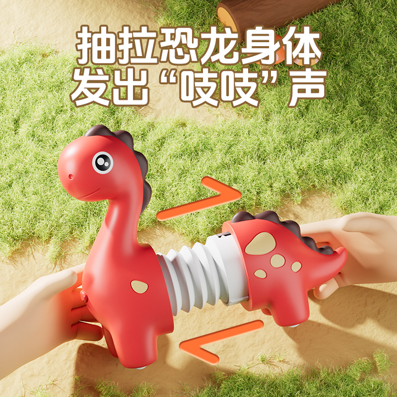 Juguetes para niños impactan dinosaurios telescópicos colisión deformación creativa dinosaurio juguetes de jardín de infantes pequeños juguetes de regalo al por mayor