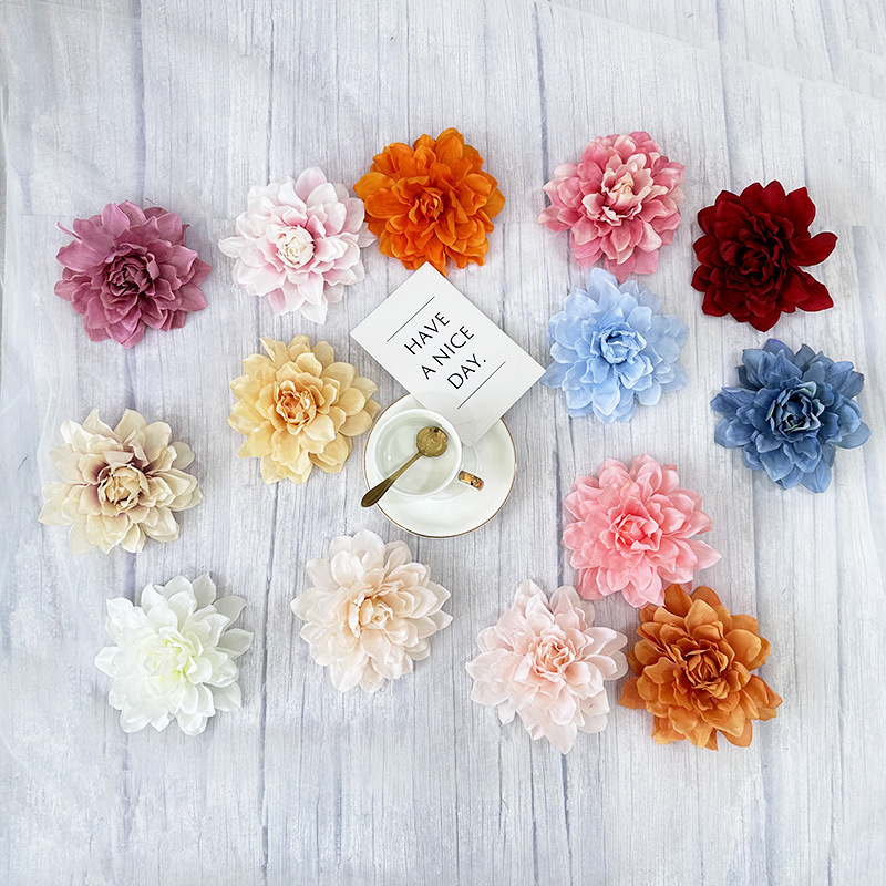 Cross-border New Wedding Film Studio Hotel Decoration Wall Decoration DIY Handmade Flower Flower Accessories Artificial Fake Flower Head