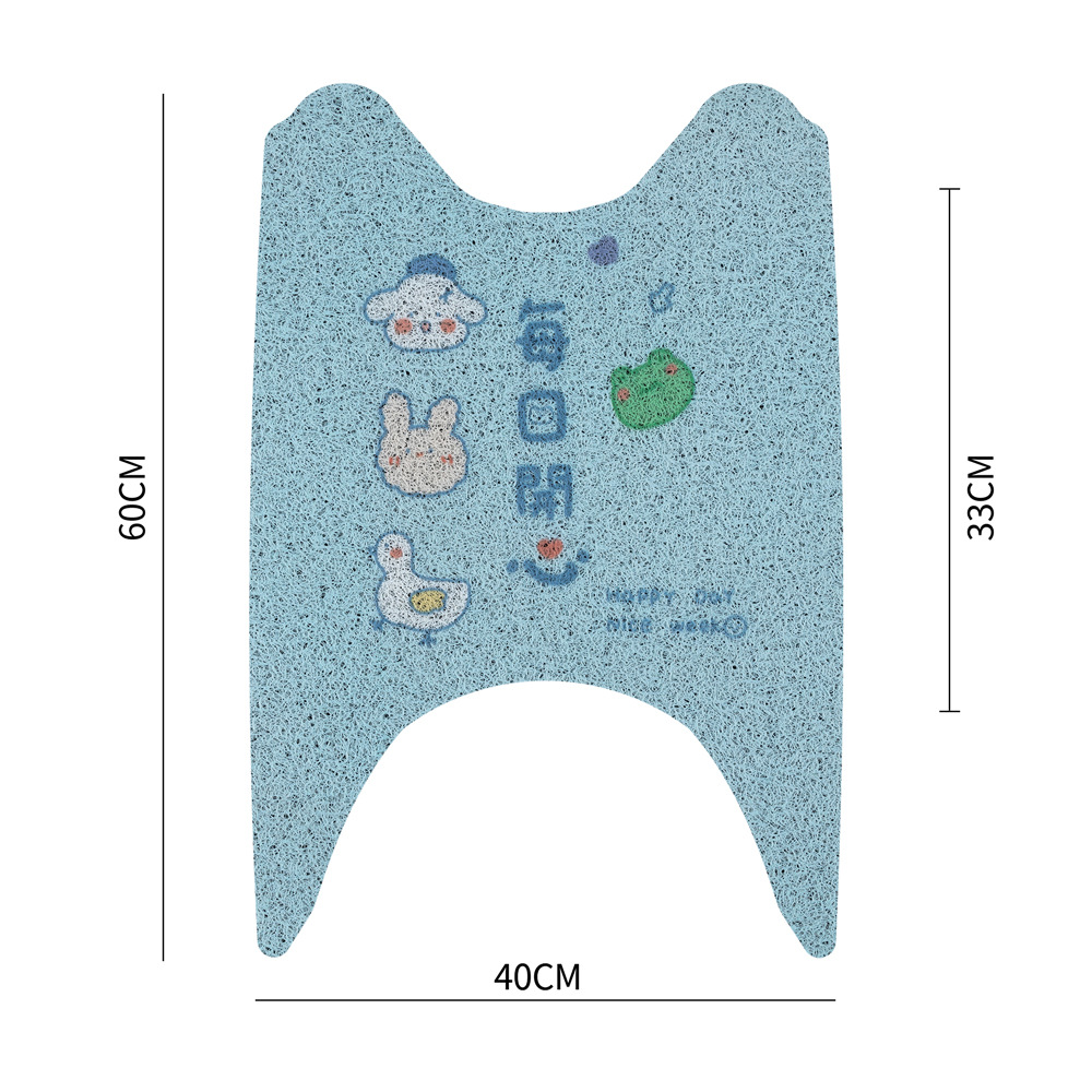 Cartoon Universal Electric Vehicle Pedal Mat Wire Ring Can Be Cut and Rubbed, Simple Electric Vehicle Waterproof Foot Mat