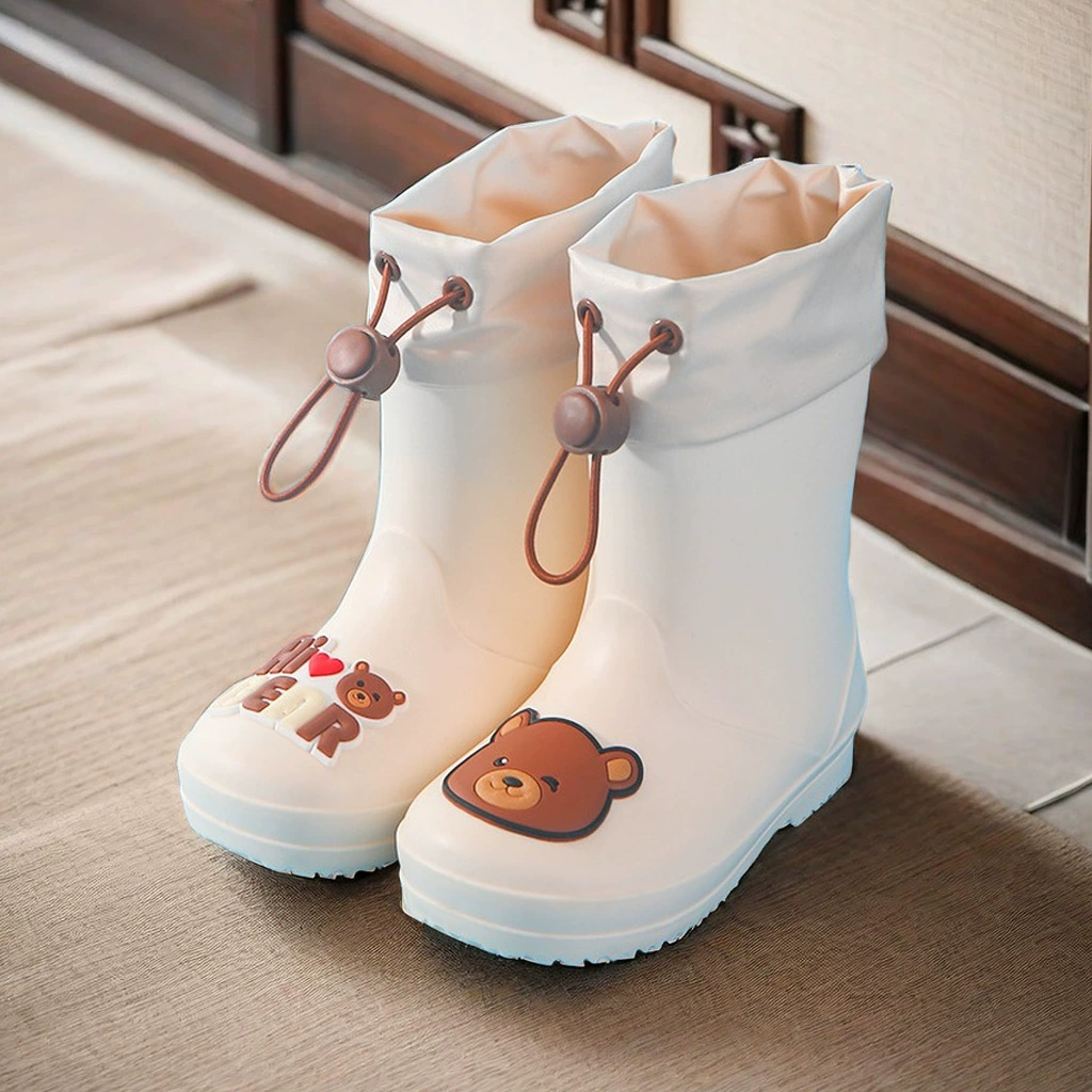 Детские непромокаемые сапоги для мальчиков, нескользящие легкие непромокаемые резиновые сапоги для маленьких мальчиков, Женская Водная обувь на шнурке