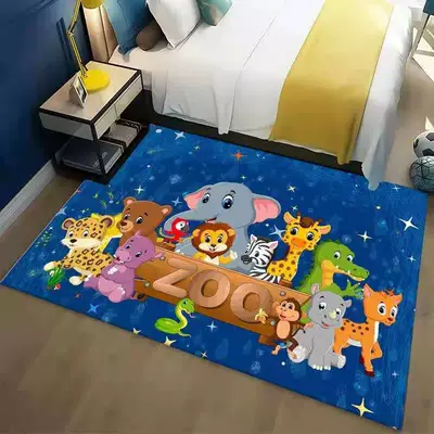 Children's Reading Area Mat Early Education Center Carpet Reading Corner Carpet Kindergarten Classroom Carpet Bedroom Carpet (Avtomobil döşəmə paspasları) - elephant-home-60-90cm-doormat