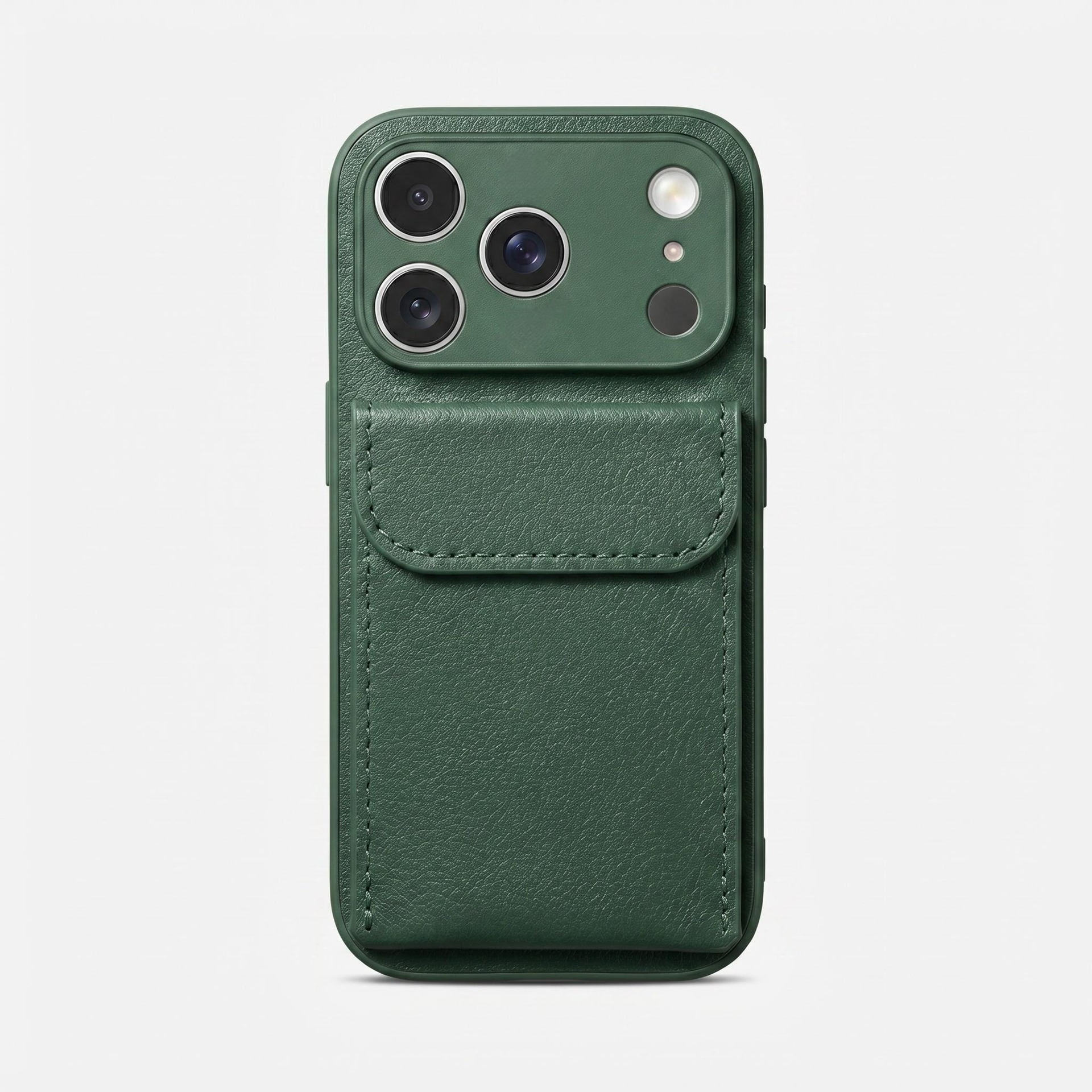 Aplicable para iPhone18PROMAX estuche de teléfono móvil simple litchi estampado tarjeta bolsa soporte manzana 17 anti-caída 16 transfronterizo