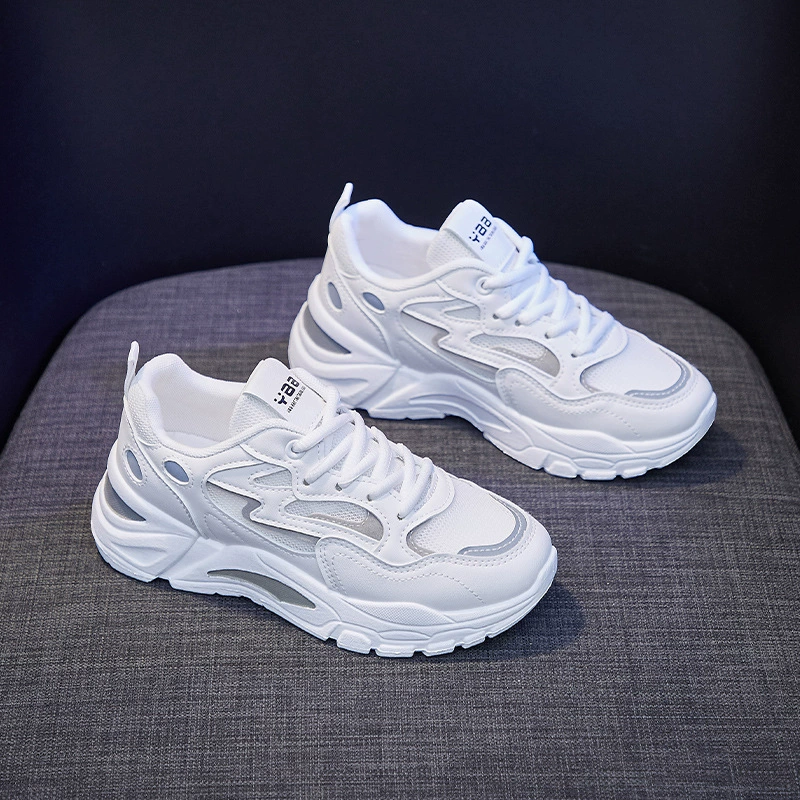 2024 весенняя новая корейская версия Daddy Shoes женские школьные универсальные кроссовки с толстой подошвой для спорта, женский уличный стиль, для отдыха 811-1