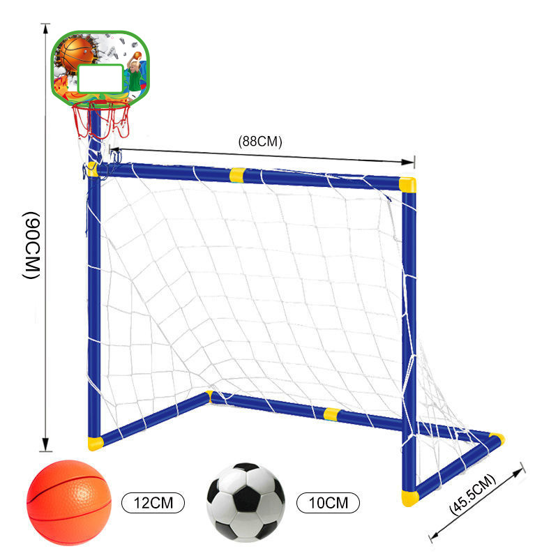 クロスボーダーバスケットボールスタンドサッカーゴールツーインワンおもちゃセットポータブル取り外し可能な屋内屋外子供用スポーツおもちゃ|undefined
