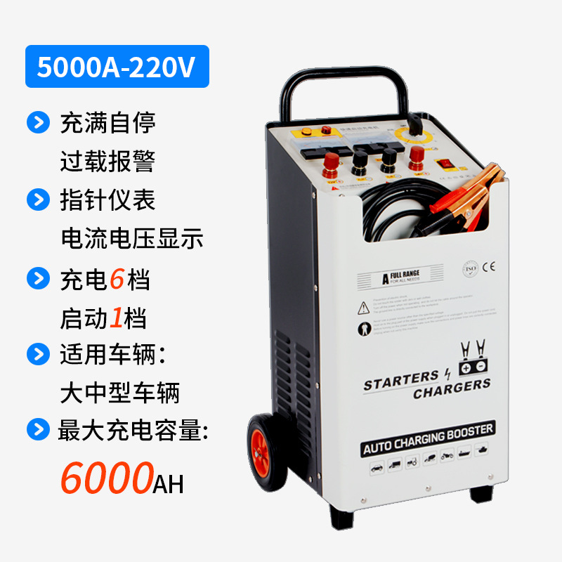 Cargador de arranque fuerte para automóviles 12V24V de alta potencia cargador rápido de baterías para camiones marinos