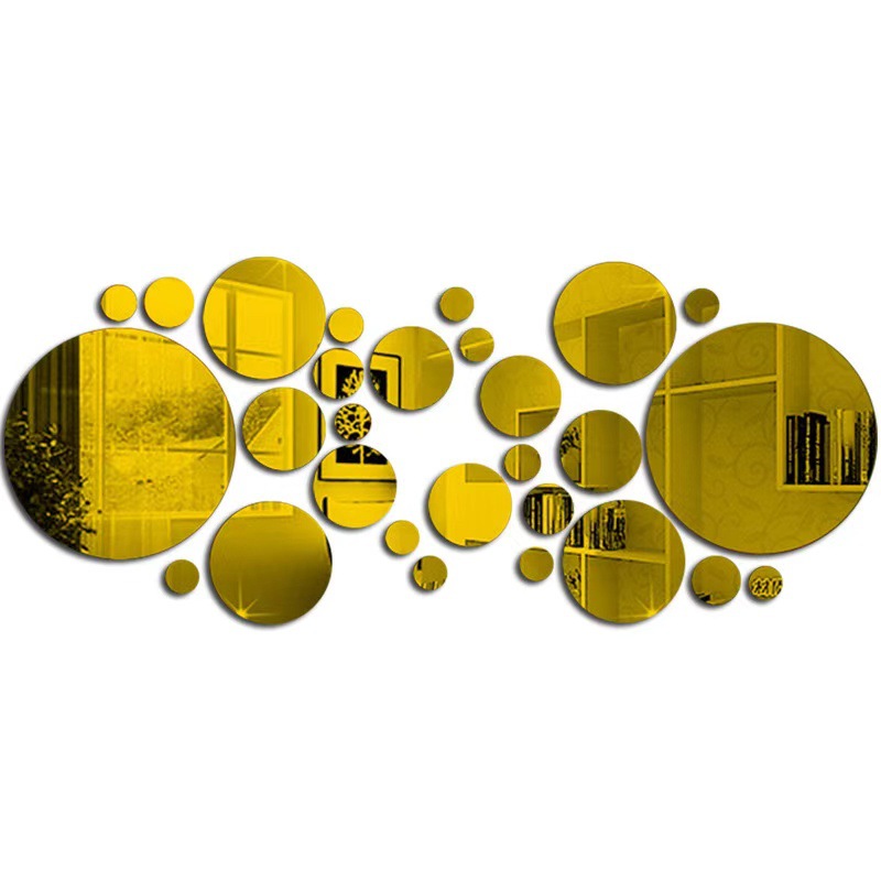 Adesivos de parede espelho círculo 3d decoração de quarto_voghion.com