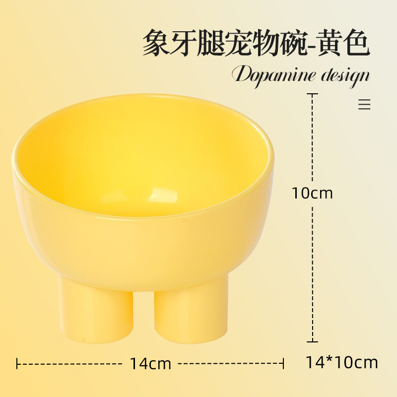 [Selección de calidad y precio] Beber agua para gatos y perros, tazón de arroz de comida para gatos de gran calibre, cuencos anti-volcado 14*10cm