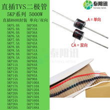 5000Wֱ��TVS���O�� 5KP5.0A 6.5A 7.5V 10V 51V 100V 120V188V