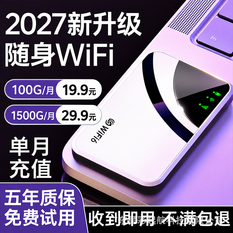 Portable Wifi 6 Wireless Router for Outdoor Use, Rental Housing, Live Streaming, Unlimited Data Internet Card, Unlimited Data Card
