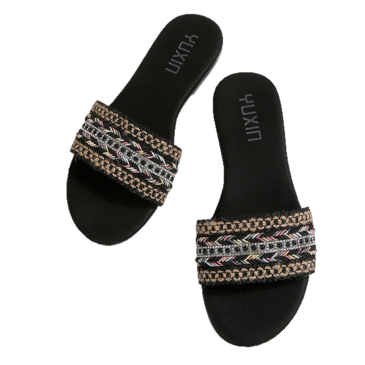 Zapatillas Planas para Mujer de Cuero Sintético, Cómodas, para Uso Casual