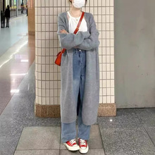 【垛襟】24冬濮院秋冬中长款针织开衫女韩系休闲慵懒风过膝