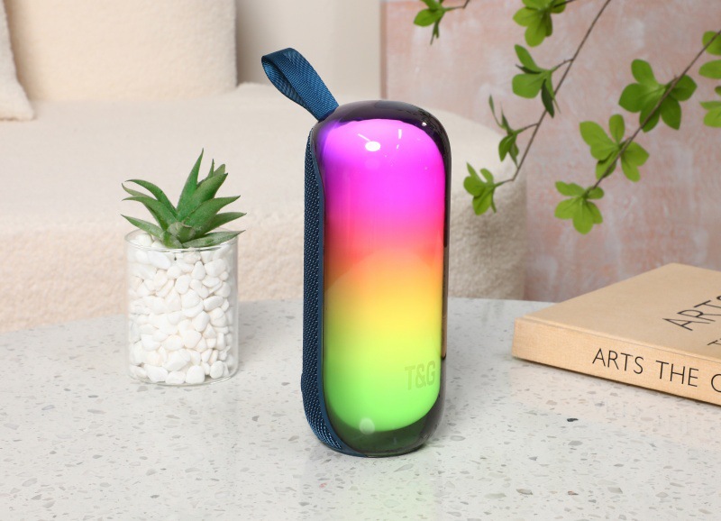 Transfronterizo nuevo TG448 altavoz Bluetooth RGB luz de atmósfera portátil pequeño subwoofer tarjeta de audio Bluetooth