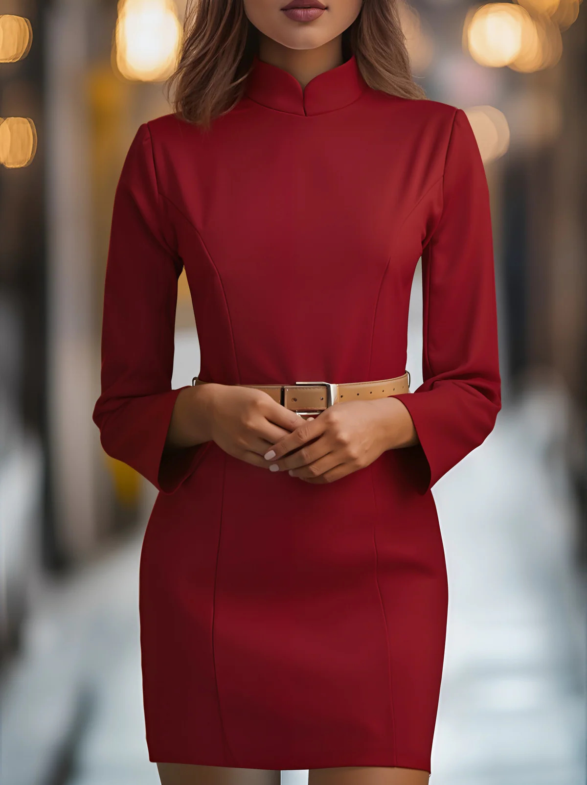 (Cross-border trading), fashionable elegant white dress, European style, city style, Amazon 3
