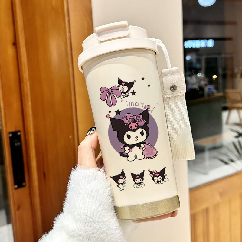 304ステンレス製スズラン保温カップ、可愛いコーヒーカップ、高見えする女性用携帯車載カップ、漫画風ウォーターカップ|undefined