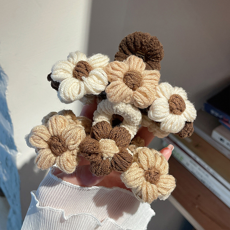 ヘアアクセサリー｜編み込み・花・秋冬・毛糸・大きいサイズ・バンスクリップ・ファッション・ヘアピン|undefined