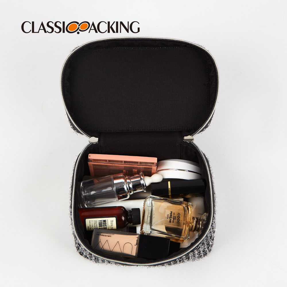 2024 houndstooth bolsa de cosméticos de gran capacidad de viaje portátil bolsa de lavado portátil fábrica al por mayor logotipo imprimible